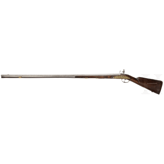 A German flintlock shotgun, circa 1740