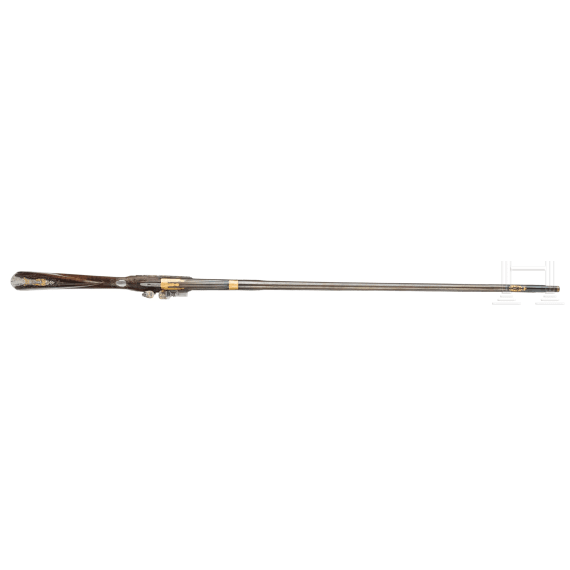 A distinguished French flintlock shotgun by Jean Baptiste Laroche, Arquebusier du Roi Louis XV, Paris, ca. 1750