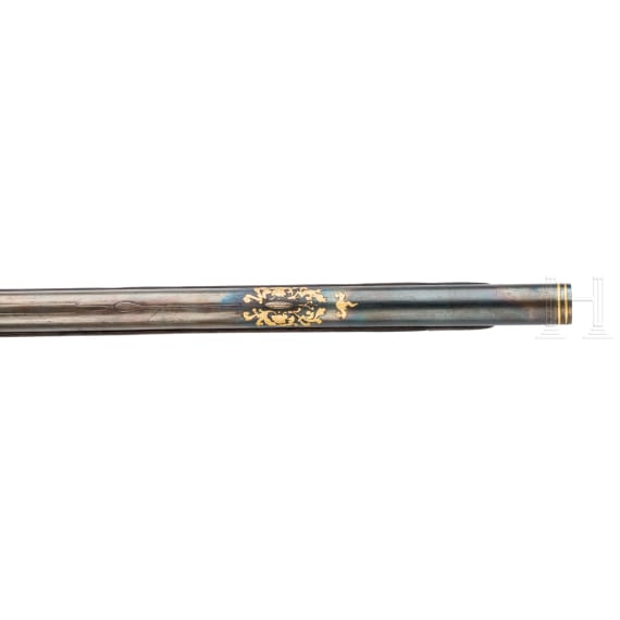 A distinguished French flintlock shotgun by Jean Baptiste Laroche, Arquebusier du Roi Louis XV, Paris, ca. 1750
