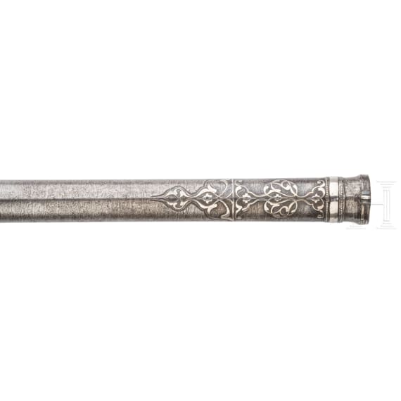 A fine silver-mounted Miquelet rifle with an Ottoman barrel, ca. 1760