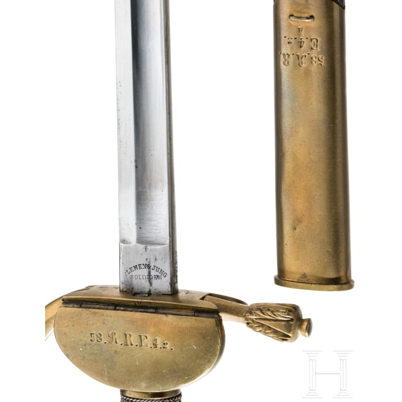 An old-style sword for infantry officers, dated 1882