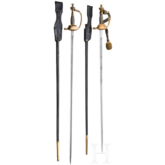 Two old-style small-sword for officers of the infantry