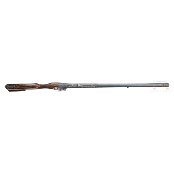 A deluxe flintlock rifle for oval bullets by J.G. Biesse of Helmstedt, circa 1770/80