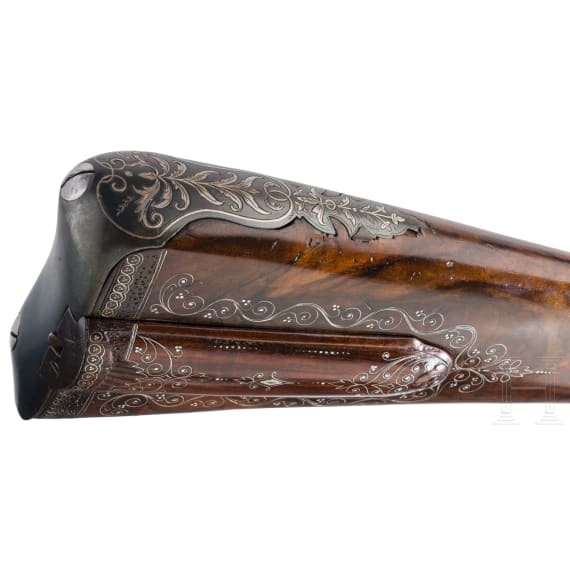 A deluxe flintlock rifle for oval bullets by J.G. Biesse of Helmstedt, circa 1770/80