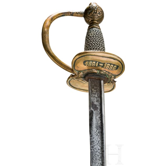 A sword for officers of Queen Augusta's 4th Grenadier Regiment, circa 1886