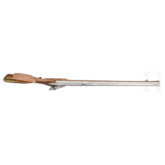 A heavy German flintlock rifle, signed Trachbrod, circa 1780