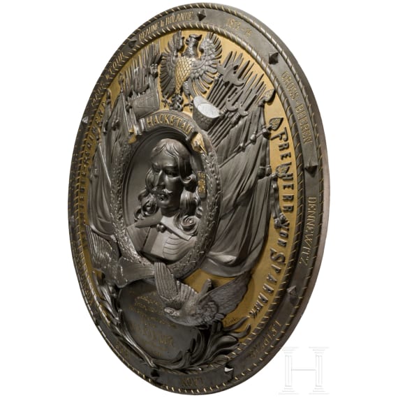 A large German cast-iron wall emblem of Infantry Regiment &bdquo;Freiherr von Sparr", (3rd Westphalian) No. 16, circa 1890