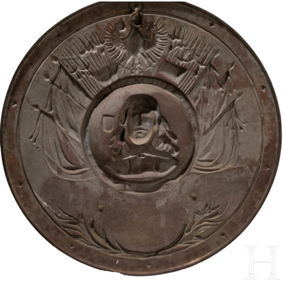 A large German cast-iron wall emblem of Infantry Regiment &bdquo;Freiherr von Sparr", (3rd Westphalian) No. 16, circa 1890