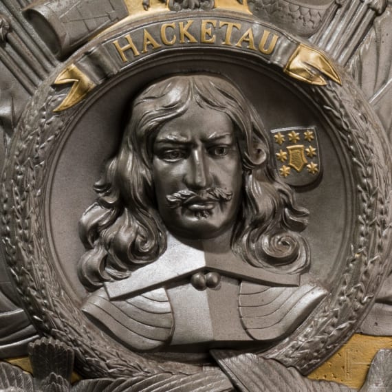 A large German cast-iron wall emblem of Infantry Regiment &bdquo;Freiherr von Sparr", (3rd Westphalian) No. 16, circa 1890