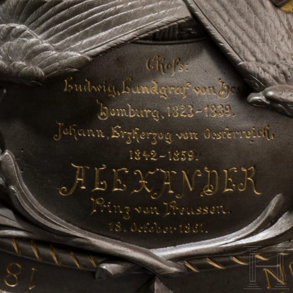 A large German cast-iron wall emblem of Infantry Regiment &bdquo;Freiherr von Sparr", (3rd Westphalian) No. 16, circa 1890
