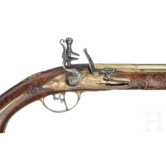 A distinguished pair of fine flintlock pistols by Heinrich Kappel of Copenhagen, circa 1700/10