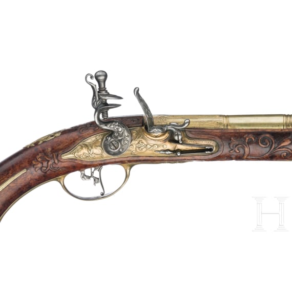 A distinguished pair of fine flintlock pistols by Heinrich Kappel of Copenhagen, circa 1700/10
