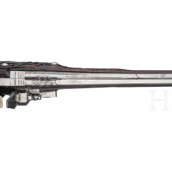 A long French flintlock pistol, circa 1710