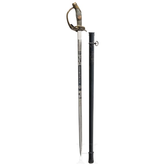 A sword M 1889 for officers in the Guard J&auml;ger Battalion