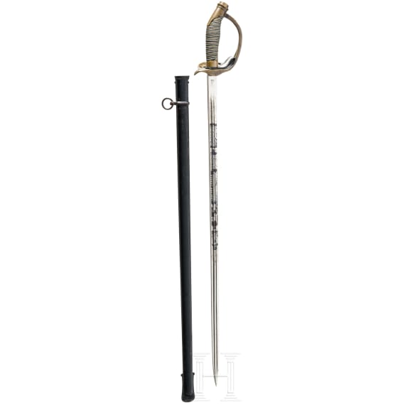 A sword M 1889 for officers in the Guard J&auml;ger Battalion