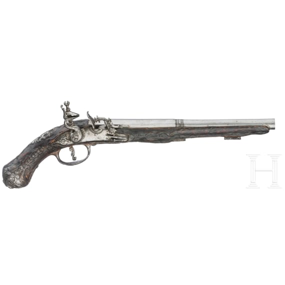 A pair of snaplock pistols, Cristiano Pistoia Leoni (?), Tuscany (Italy), early 18th century.