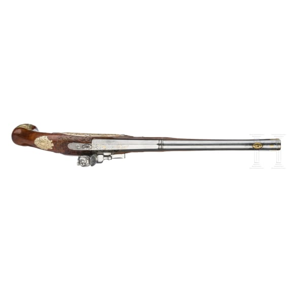 A long German flintlock pistol, ca. 1720