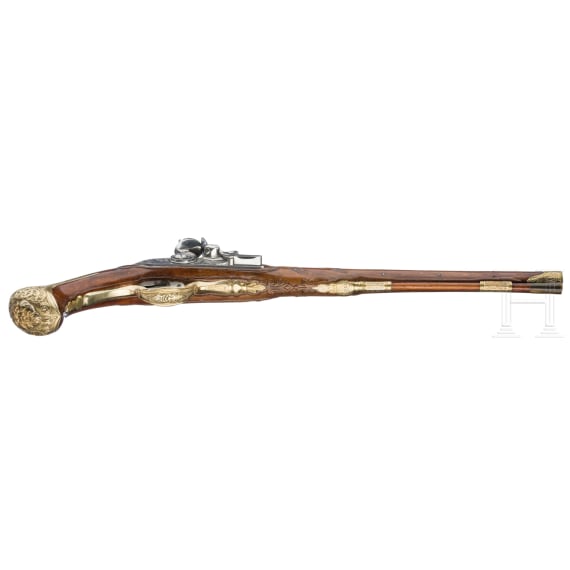 A long German flintlock pistol, ca. 1720