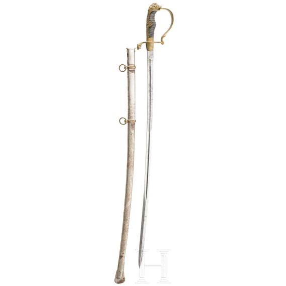 A lion's head sabre for officers of the cavalry, circa 1900