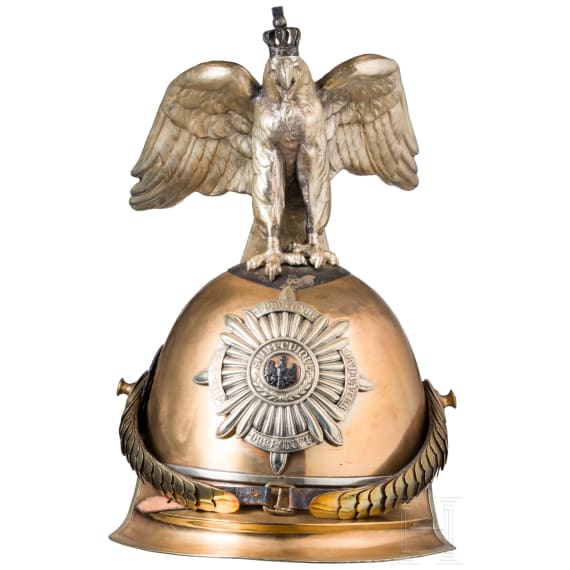 A helmet M 1867 for enlisted men of the Garde du Corps Regiment or the Guards Cuirassiers