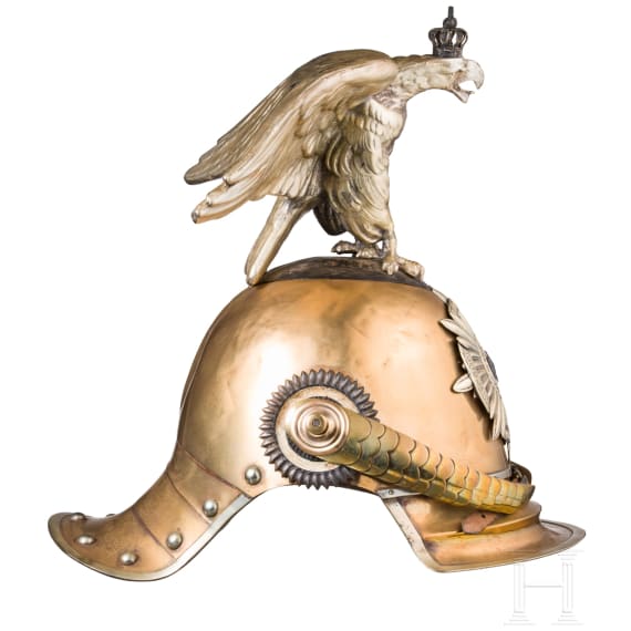 A helmet M 1867 for enlisted men of the Garde du Corps Regiment or the Guards Cuirassiers