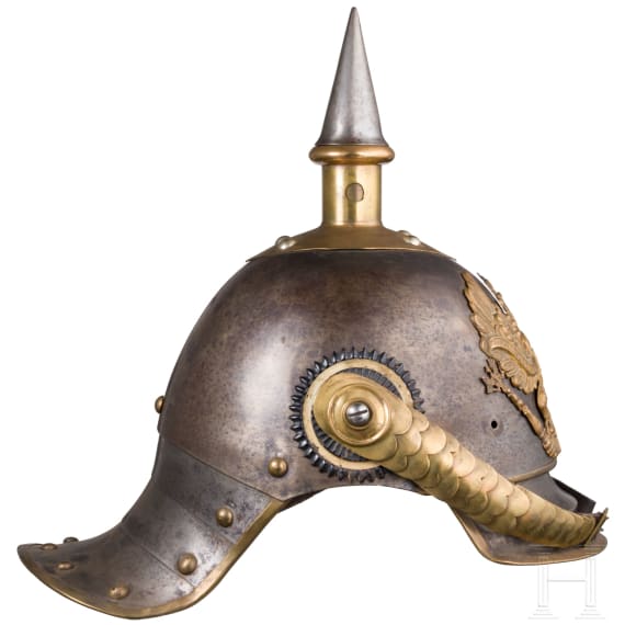 A helmet M 1867 for enlisted men in Cuirassier Regiment No. 8