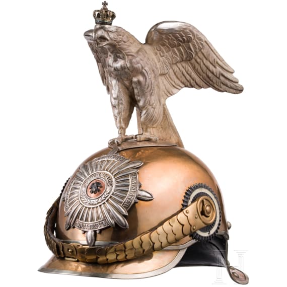 A helmet M 1889 for enlisted men of the Garde du Corps regiment, in the issue of 1897 onwards