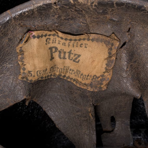 A helmet M 1867 for enlisted men in Cuirassier Regiment No. 8