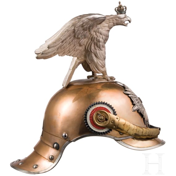 A helmet M 1889 for enlisted men of the Garde du Corps regiment, in the issue of 1897 onwards