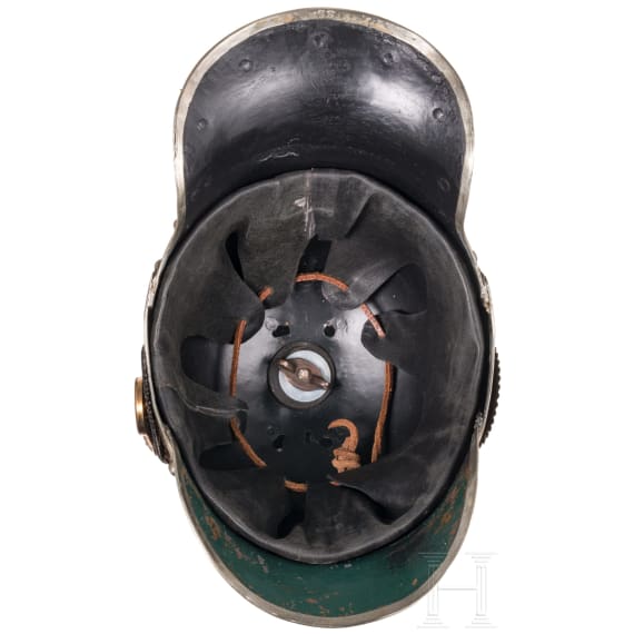 A helmet M 1889 for enlisted men of the Garde du Corps regiment, in the issue of 1897 onwards