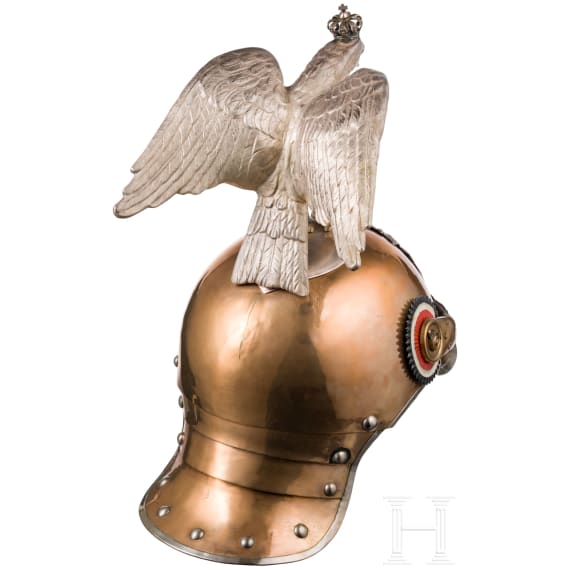 A helmet M 1889 for enlisted men of the Garde du Corps regiment, in the issue of 1897 onwards