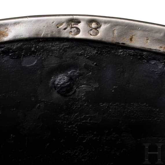 A helmet M 1889 for enlisted men of the Garde du Corps regiment, in the issue of 1897 onwards