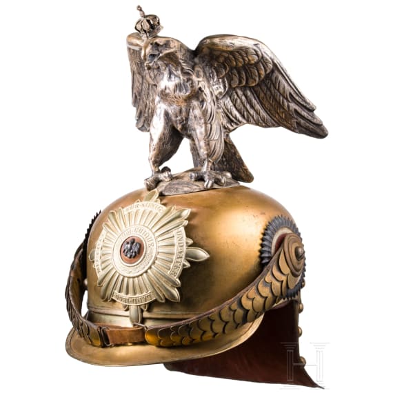 A helmet M 1889 for enlisted men of the regiments Garde du Corps and Guard Cuirassiers - a copy