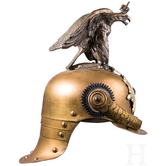 A helmet M 1889 for enlisted men of the regiments Garde du Corps and Guard Cuirassiers - a copy