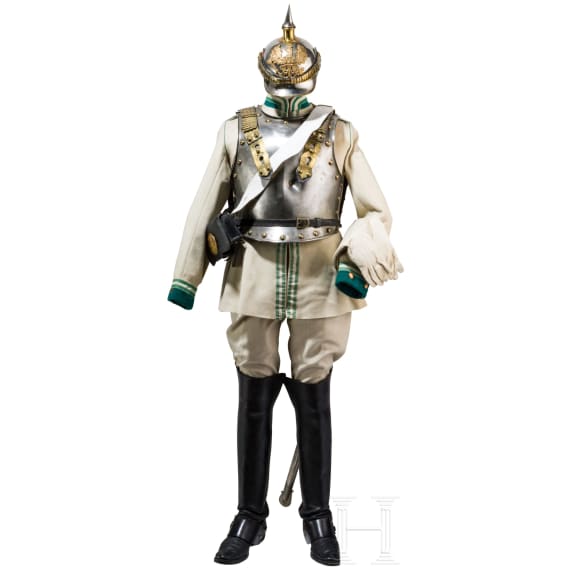 A uniform ensemble for enlisted men in the Cuirassier Regiment "Graf Gessler" (Rhenish) No. 8, circa 1900