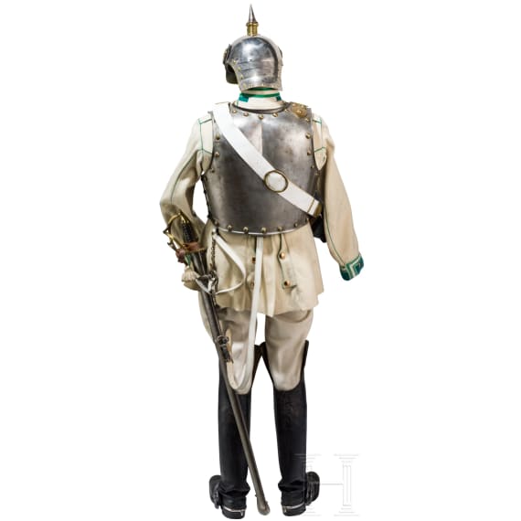 A uniform ensemble for enlisted men in the Cuirassier Regiment "Graf Gessler" (Rhenish) No. 8, circa 1900