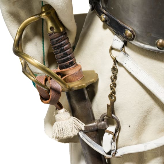 A uniform ensemble for enlisted men in the Cuirassier Regiment "Graf Gessler" (Rhenish) No. 8, circa 1900