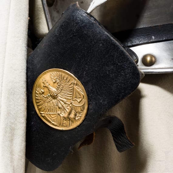 A uniform ensemble for enlisted men in the Cuirassier Regiment "Graf Gessler" (Rhenish) No. 8, circa 1900