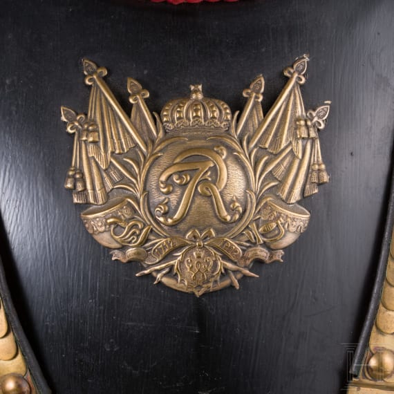 A black parade cuirass M 1897 for enlisted men in the Prussian Garde du Corps Regiment