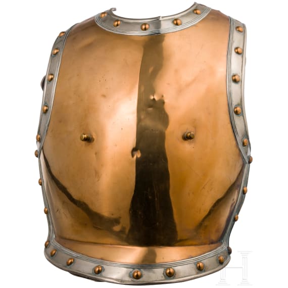 A breastplate for officers in the Garde du Corps or Guard Cuirassier Regiment or in Cuirassier Regiment No. 2 or 6, circa 1900