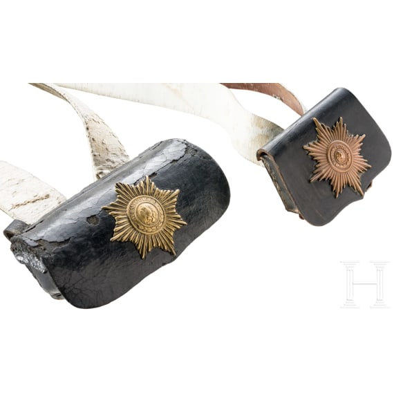 Two cartouche boxes belonging to the guard troopers