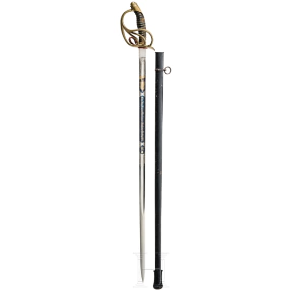 A cuirassier's sword M 54 for officers of the Cuirassier Regiment "Emperor Nicholas I of Russia" (Brandenburgian) No. 6, circa 1905