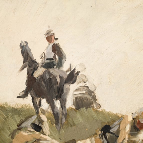 Theodor Rocholl (1854 - 1933) - Cuirassiers in the field, dated 1899