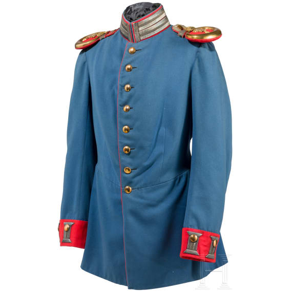 Waffenrock f&uuml;r Offiziere im Garde-Dragoner-Regiment K&ouml;nigin Viktoria von Gro&szlig;britannien und Irland Nr. 1, um 1900