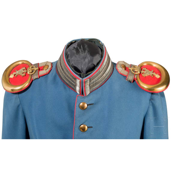 Waffenrock f&uuml;r Offiziere im Garde-Dragoner-Regiment K&ouml;nigin Viktoria von Gro&szlig;britannien und Irland Nr. 1, um 1900