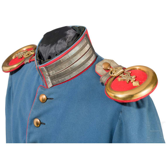 Waffenrock f&uuml;r Offiziere im Garde-Dragoner-Regiment K&ouml;nigin Viktoria von Gro&szlig;britannien und Irland Nr. 1, um 1900