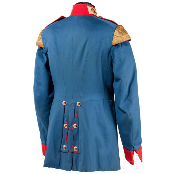 Waffenrock f&uuml;r einen Trompeter im Garde-Dragoner-Regiment K&ouml;nigin Viktoria von Gro&szlig;britannien und Irland Nr. 1, um 1900
