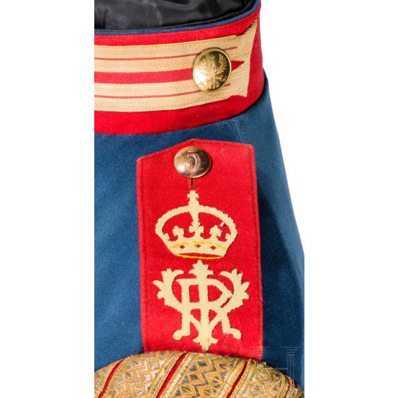 Waffenrock f&uuml;r einen Trompeter im Garde-Dragoner-Regiment K&ouml;nigin Viktoria von Gro&szlig;britannien und Irland Nr. 1, um 1900