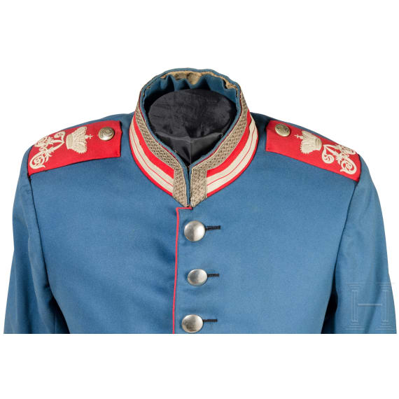 Waffenrock f&uuml;r Unteroffiziere im Garde-Dragoner-Regiment Kaiserin Alexandra von Russland Nr. 2, um 1900