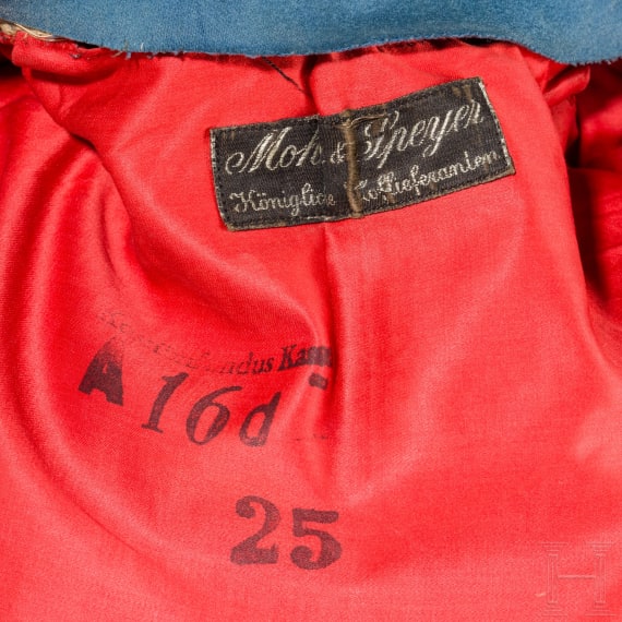 Waffenrock f&uuml;r Unteroffiziere im Garde-Dragoner-Regiment Kaiserin Alexandra von Russland Nr. 2, um 1900